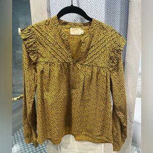 Womens Nation LTD yellow floral top size small